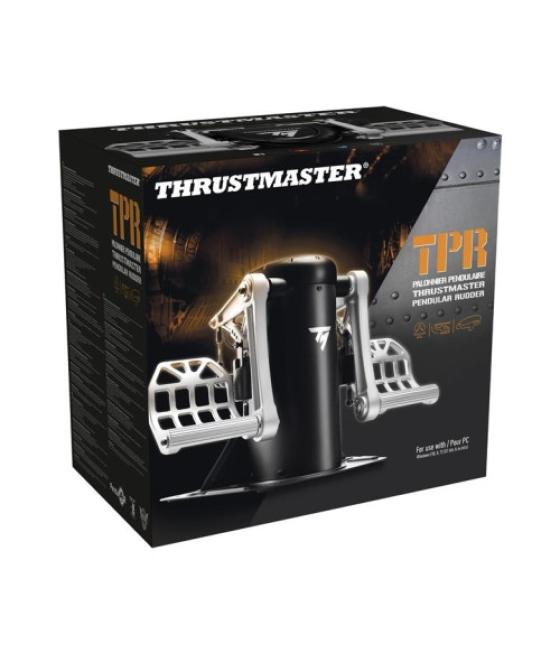 Thrustmaster tpr rudder negro, plata usb simulador de vuelo analógico pc