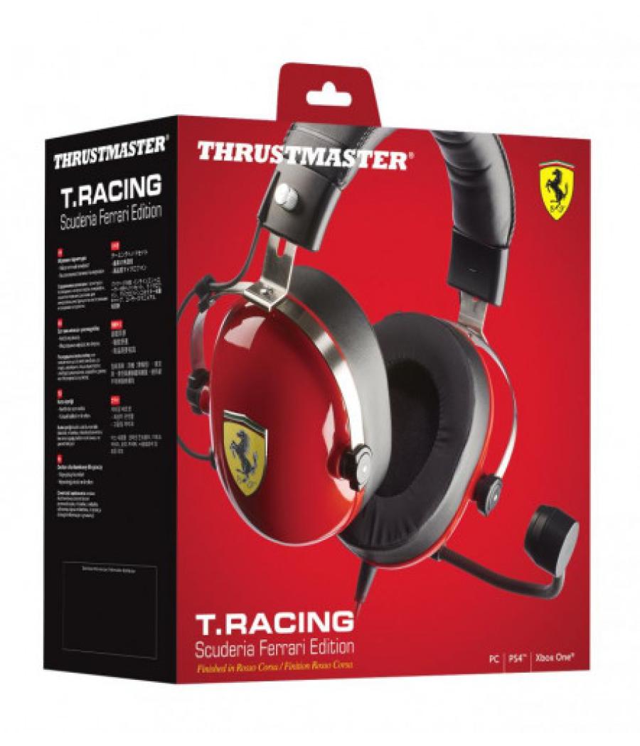 Thrustmaster new! t.racing scuderia ferrari edition auriculares diadema conector de 3,5 mm negro, rojo