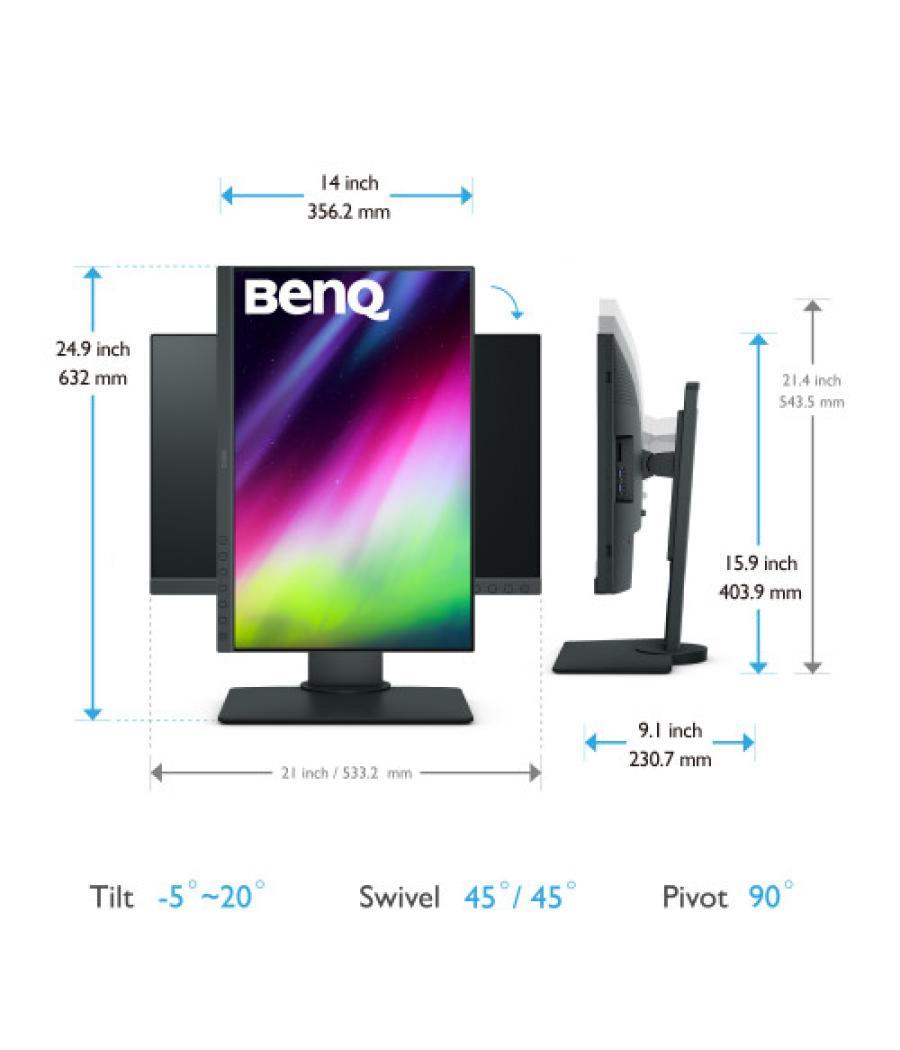 Benq sw240 61,2 cm (24.1") 1920 x 1080 pixeles full hd led gris