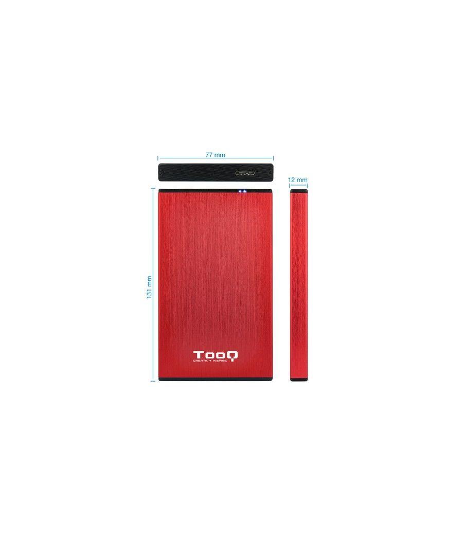 Tooq TQE-2527R Caja HDD 2.5" USB 3.1 Gen1/USB 3.0 - Imagen 4
