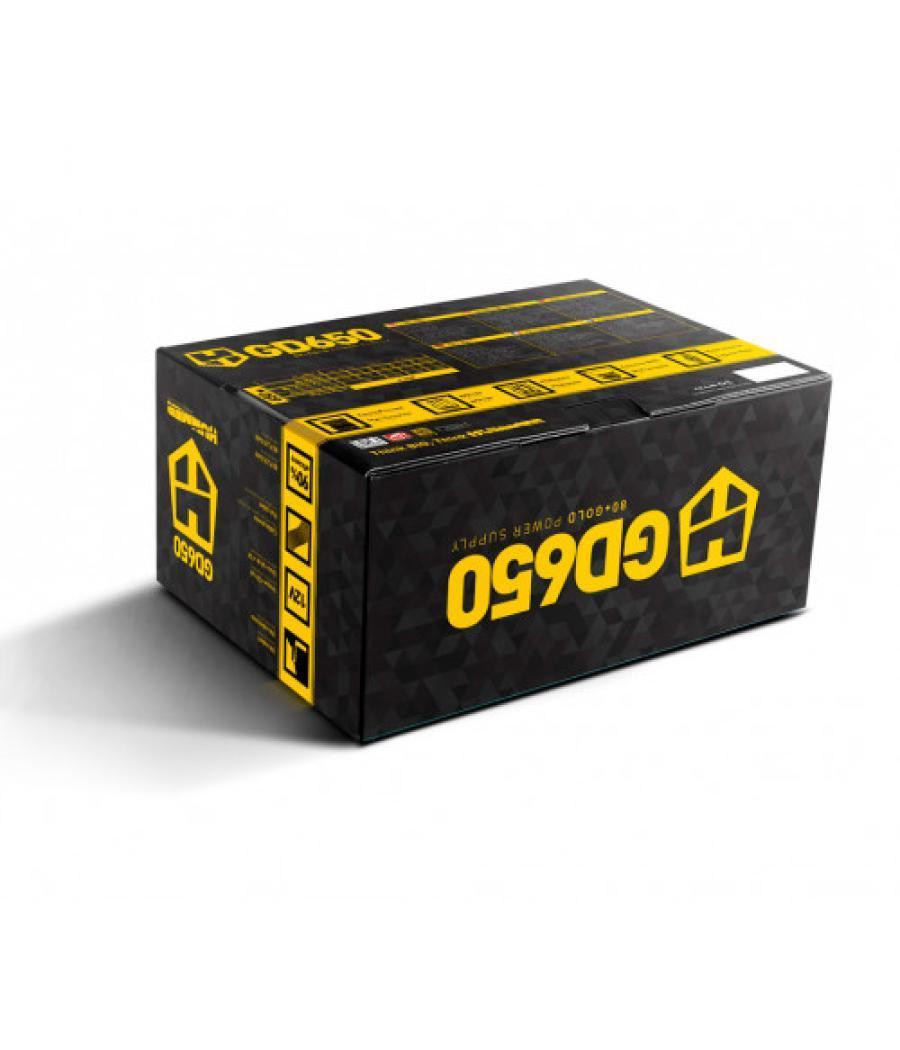 Nox hummer gd650 80 plus gold unidad de fuente de alimentación 650 w 24-pin atx atx negro