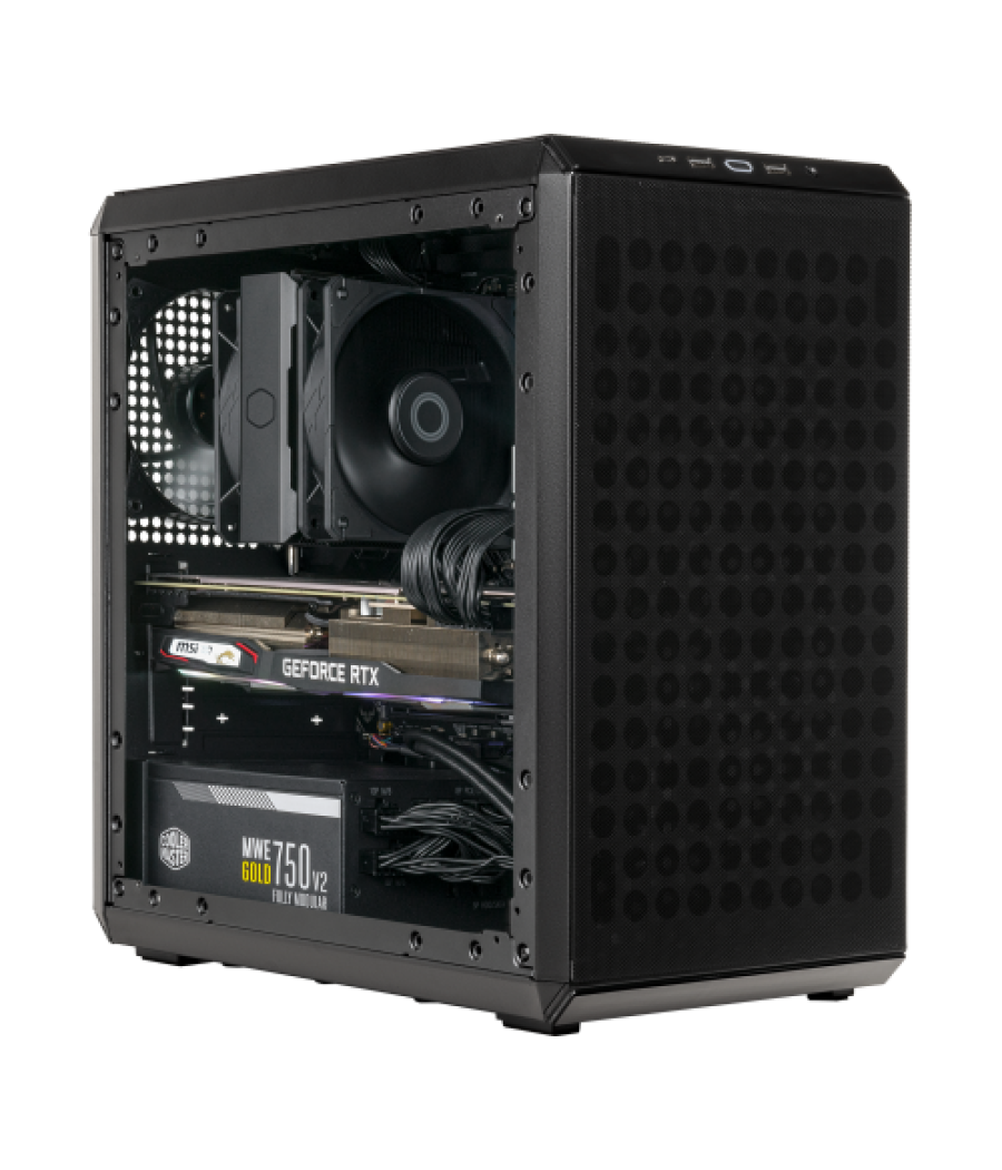 Cooler master q300l v2 mini tower negro, transparente