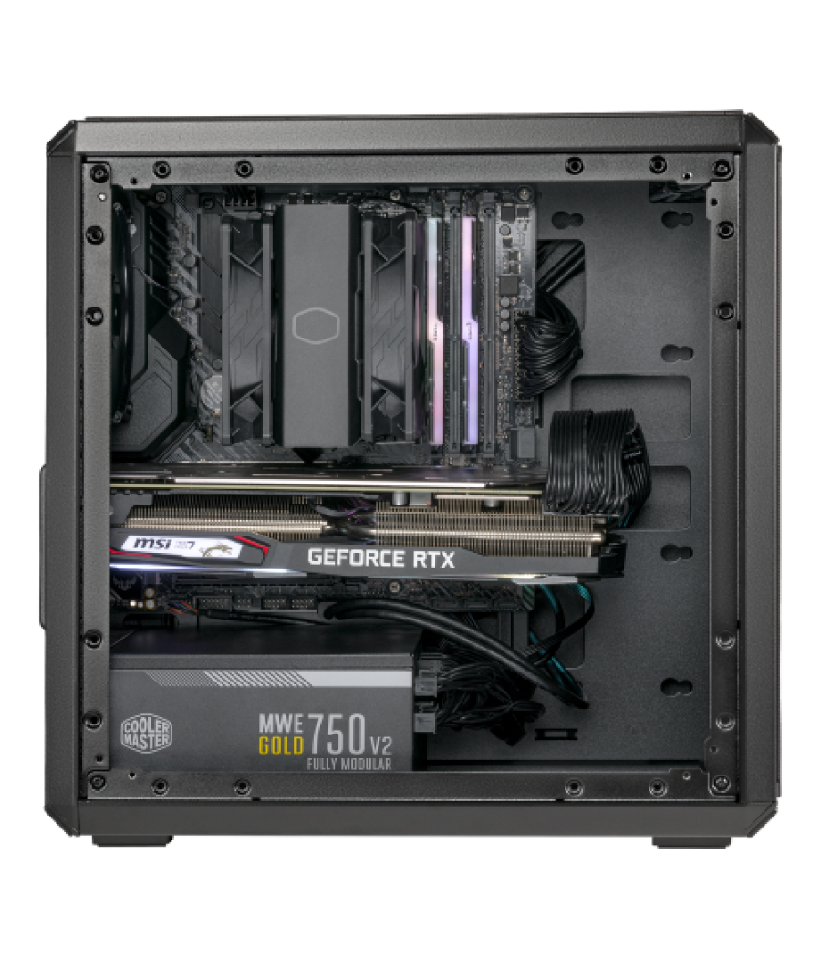 Cooler master q300l v2 mini tower negro, transparente