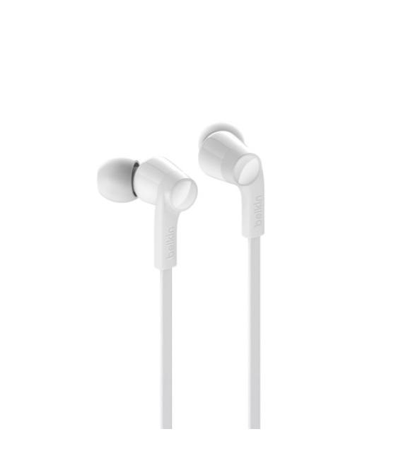 Belkin rockstar auriculares alámbrico dentro de oído llamadas/música usb tipo c blanco