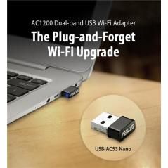 ASUS USB-AC53 Nano Tarjeta Red WiFi AC1200 Nano US - Imagen 8