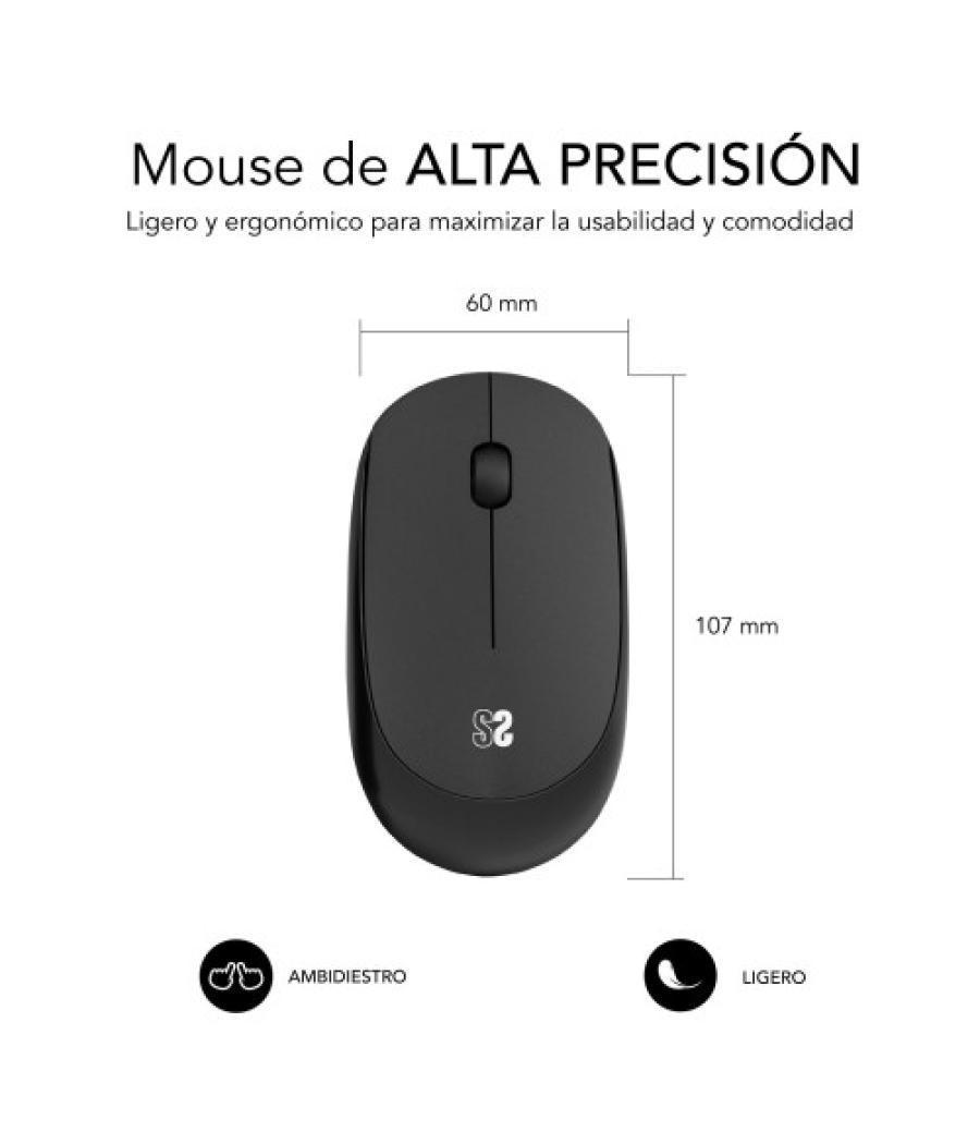 Subblim alfombrilla con ratón harmony pack mousepad xl + wireless mouse black