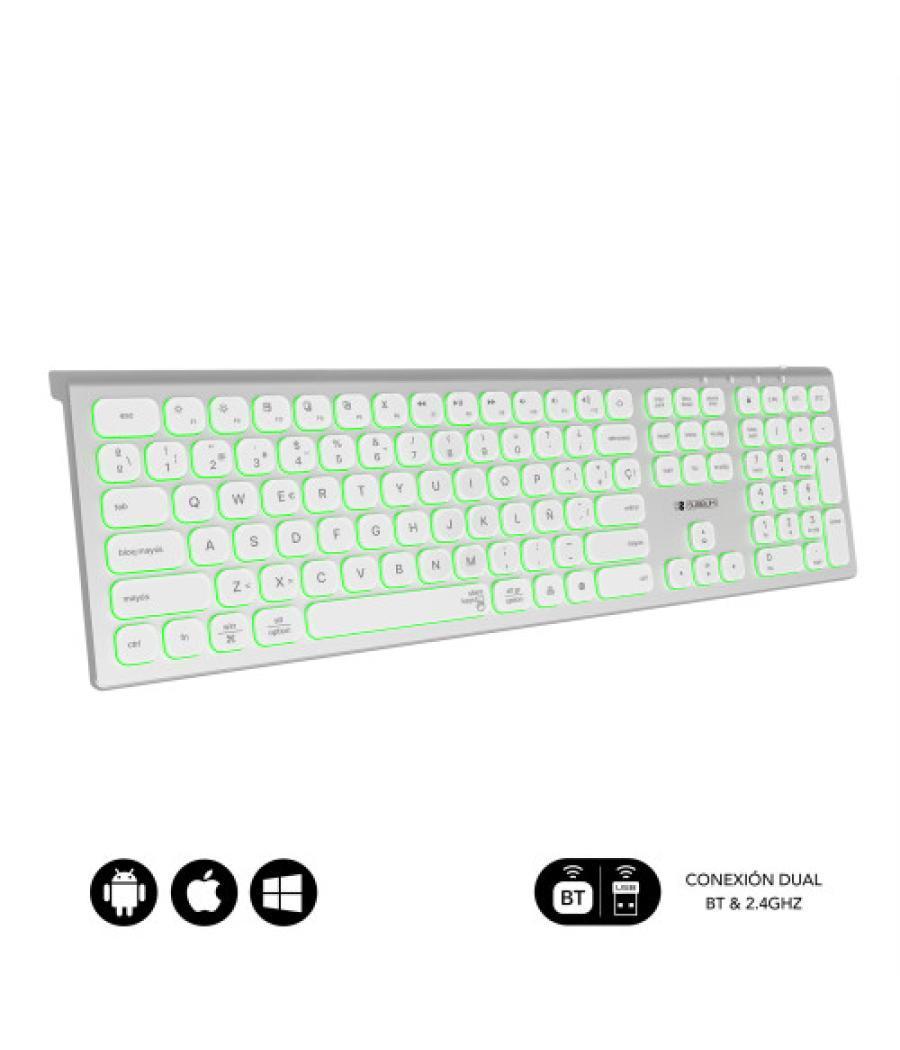 Subblim teclado bluetooth/2.4g master iluminado ext p/b