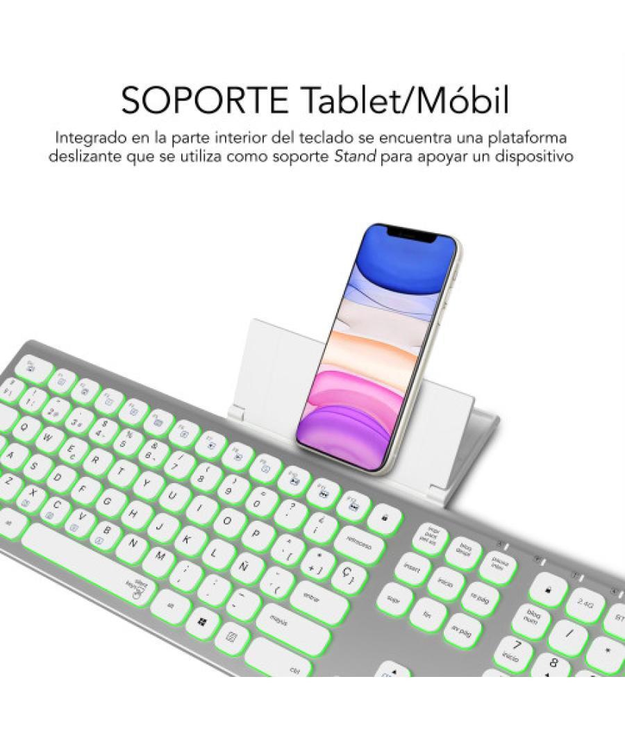 Subblim teclado bluetooth/2.4g master iluminado ext p/b