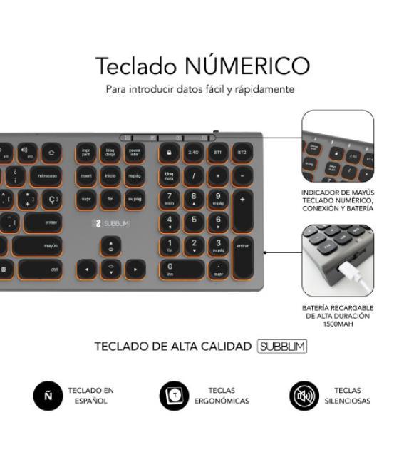 Subblim teclado bluetooth/2.4g master iluminado ext g/n