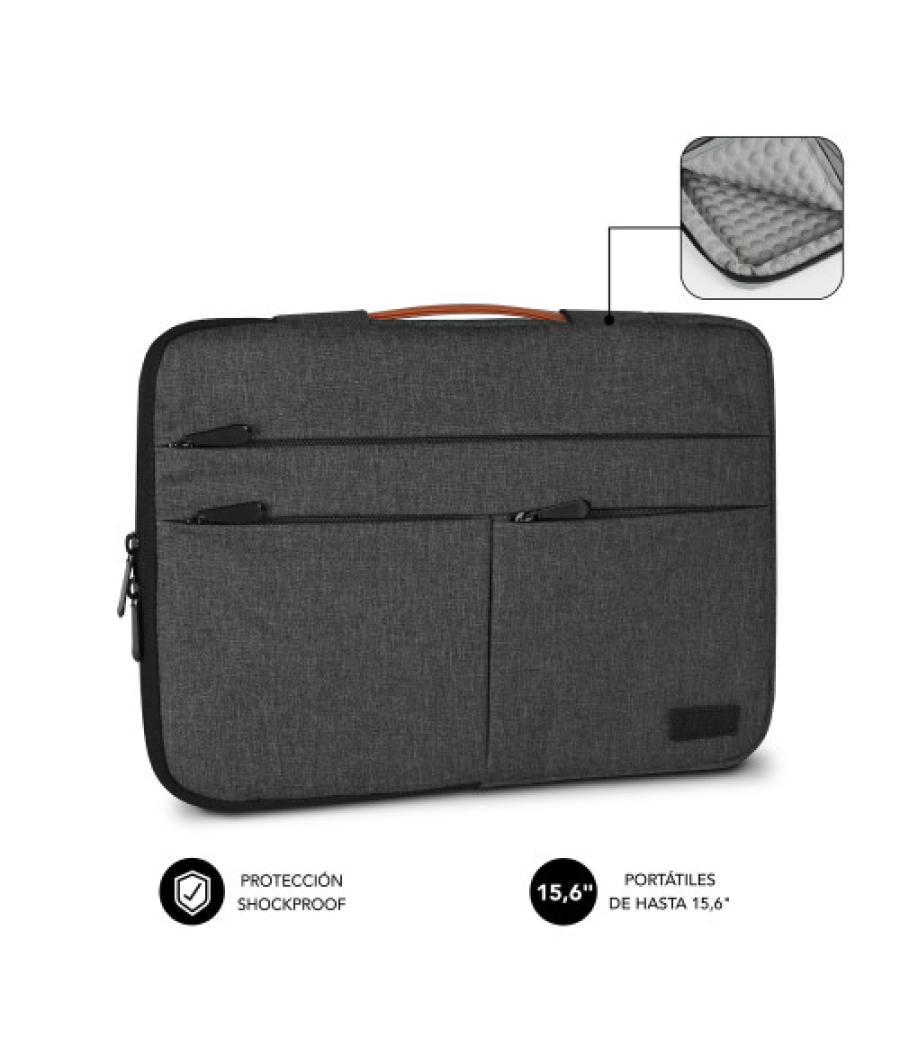 Subblim funda air padding 360 sleeve 15,6" dark grey