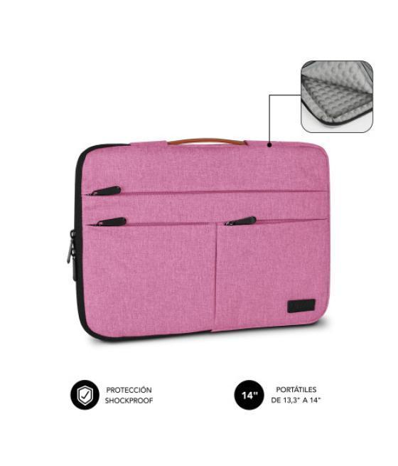 Subblim funda air padding 360 sleeve 13,3-14" pink