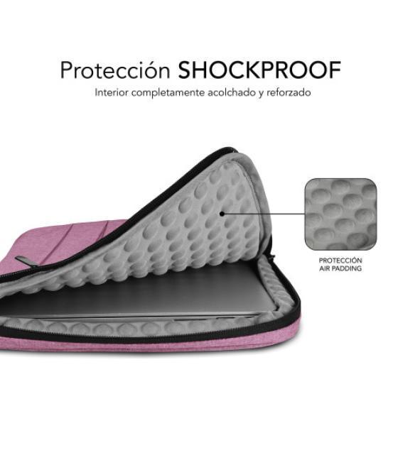 Subblim funda air padding 360 sleeve 13,3-14" pink