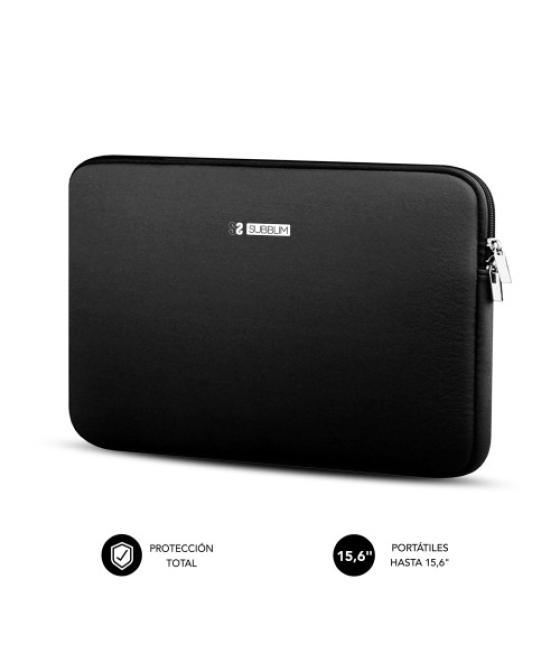 Subblim business laptop sleeve neoprene 15,6" black