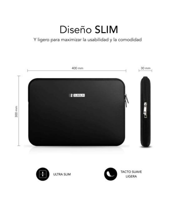 Subblim business laptop sleeve neoprene 15,6" black