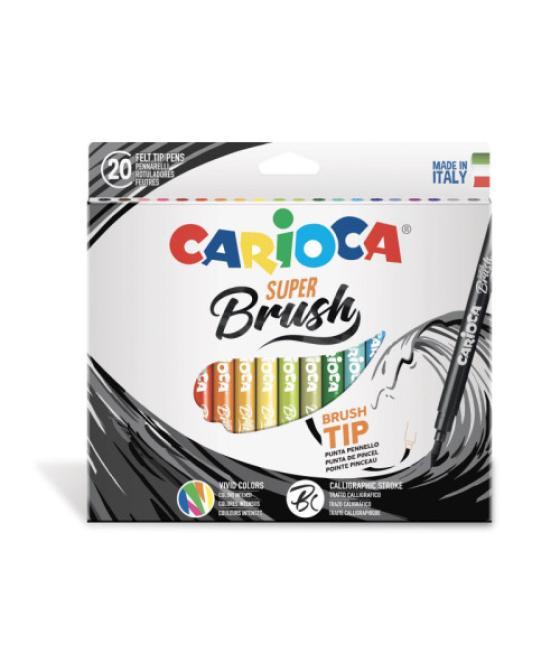 Caja 20 rotuladores super brush carioca carioca 42968