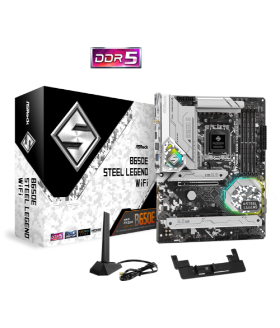 Asrock b650e steel legend wifi amd b650 zócalo am5 atx