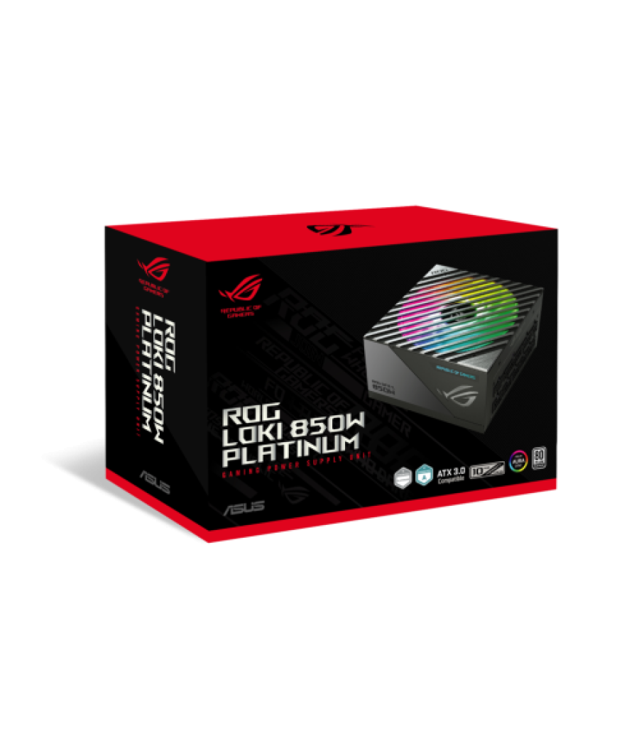 Asus rog loki sfx-l 850w platinum unidad de fuente de alimentación 24-pin atx negro, plata