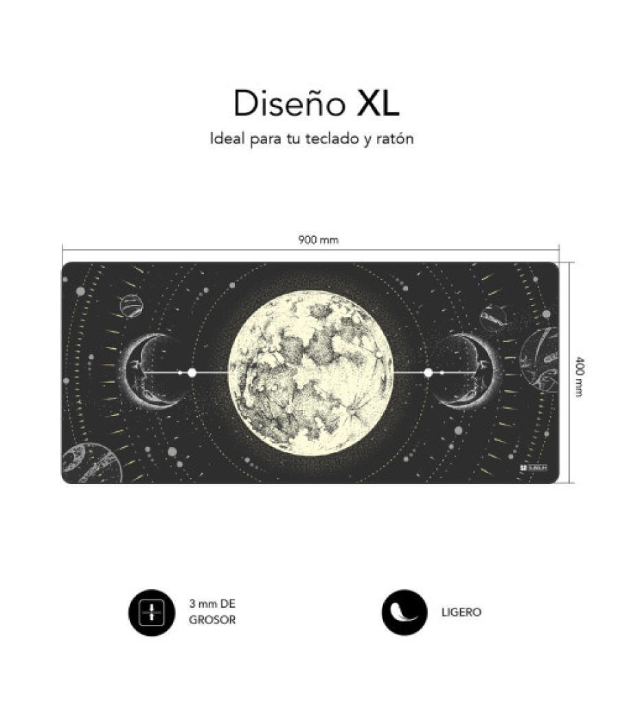 Subblim alfombrilla ratón lunar xl mouse pad 900x400x3