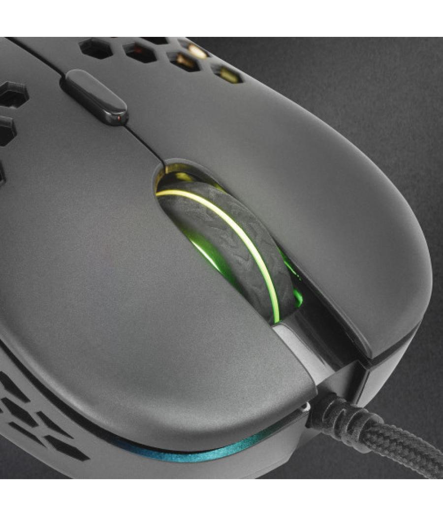 Mars gaming mm55 negro ratón gaming rgb chroma ultra-ligero 55g 12800 dpi