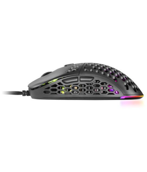 Mars gaming mm55 negro ratón gaming rgb chroma ultra-ligero 55g 12800 dpi