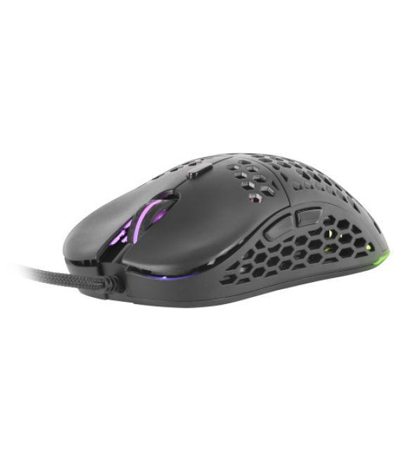 Mars gaming mm55 negro ratón gaming rgb chroma ultra-ligero 55g 12800 dpi