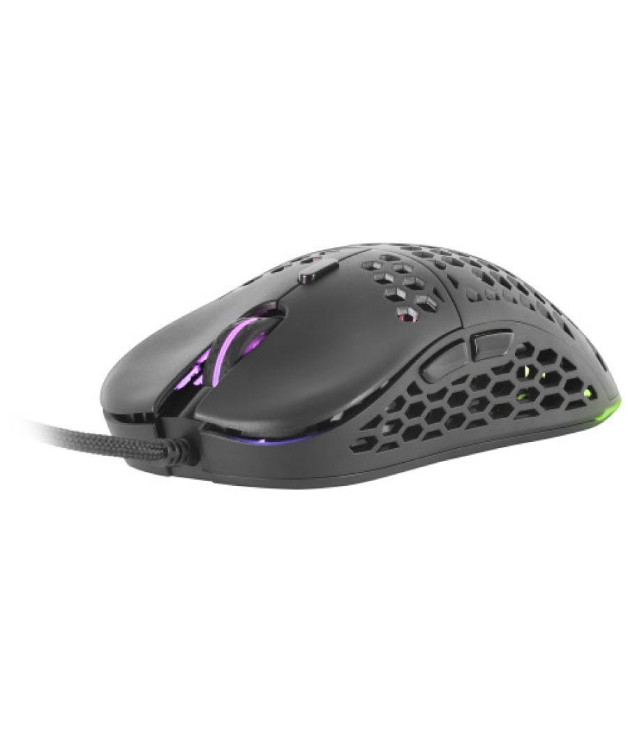 Mars gaming mm55 negro ratón gaming rgb chroma ultra-ligero 55g 12800 dpi