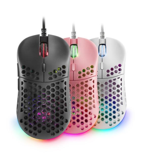 Mars gaming mm55 negro ratón gaming rgb chroma ultra-ligero 55g 12800 dpi