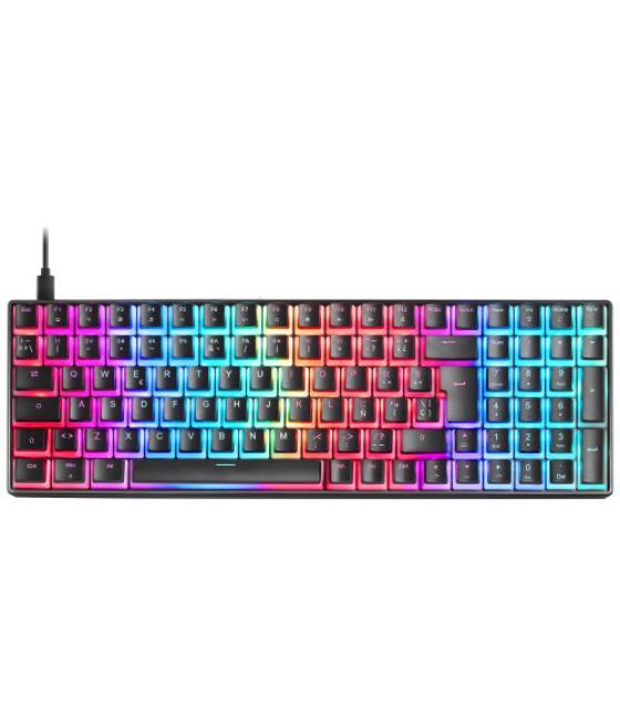 Mars gaming mkultra teclado mecánico negro rgb compacto 96% switch outemu sq marrón español