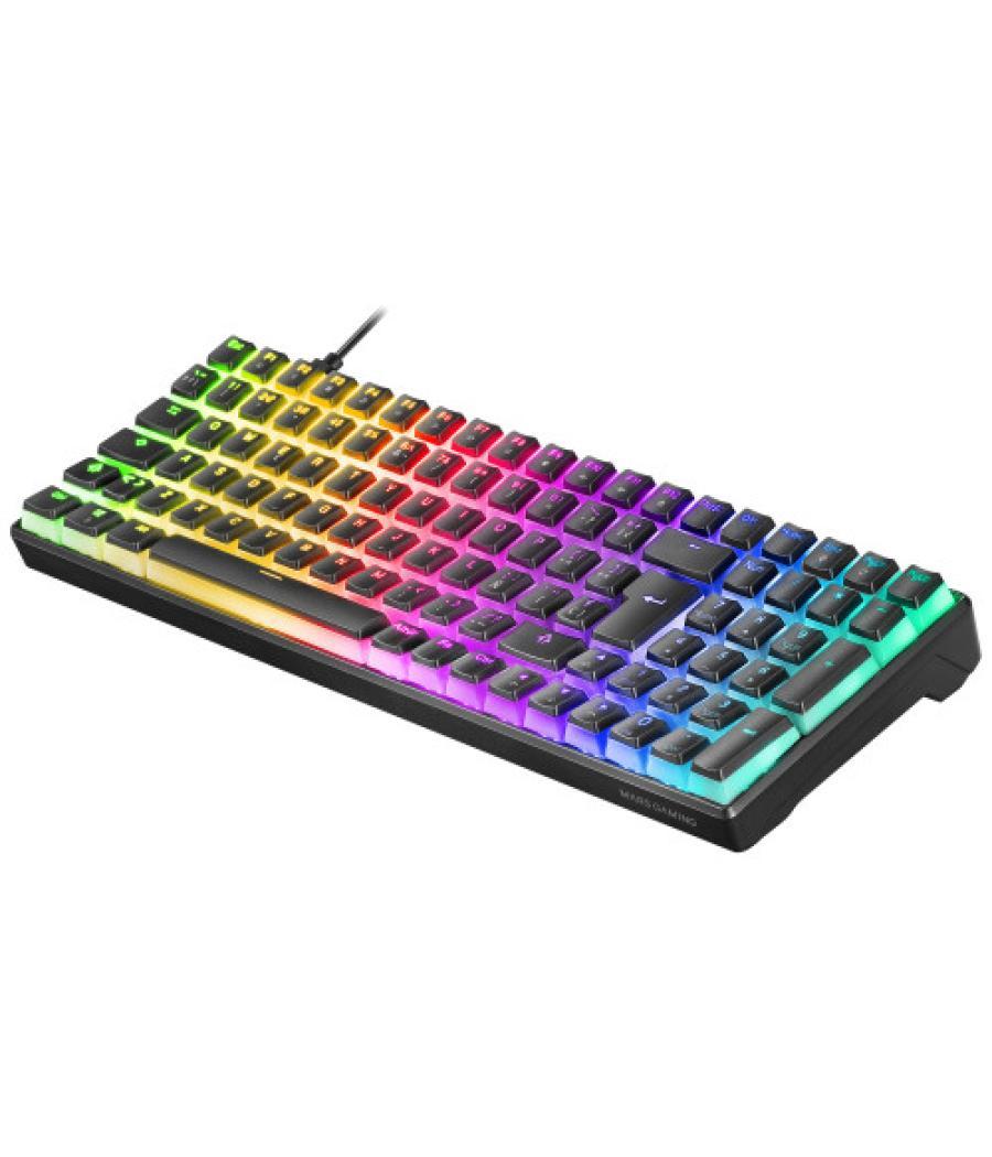 Mars gaming mkultra teclado mecánico negro rgb compacto 96% switch outemu sq marrón español