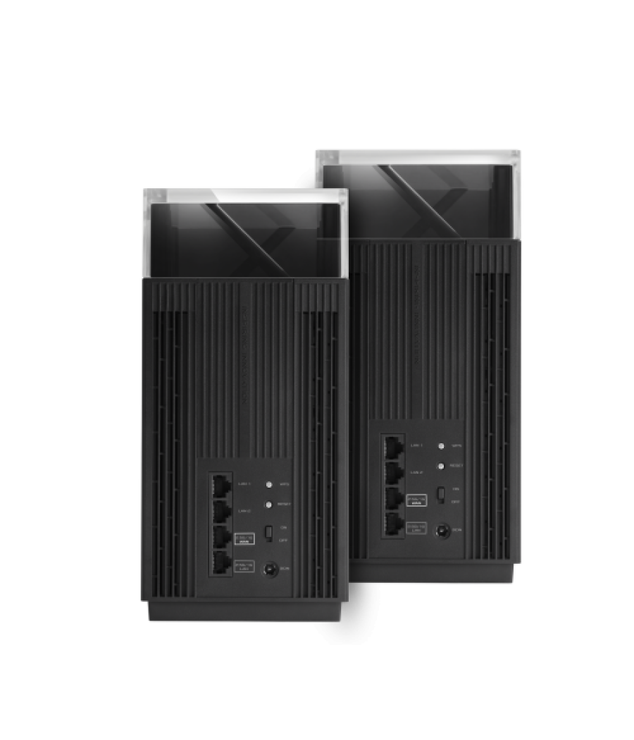 Asus zenwifi pro xt12 (2-pk) router inalámbrico gigabit ethernet tribanda (2,4 ghz/5 ghz/5 ghz) negro