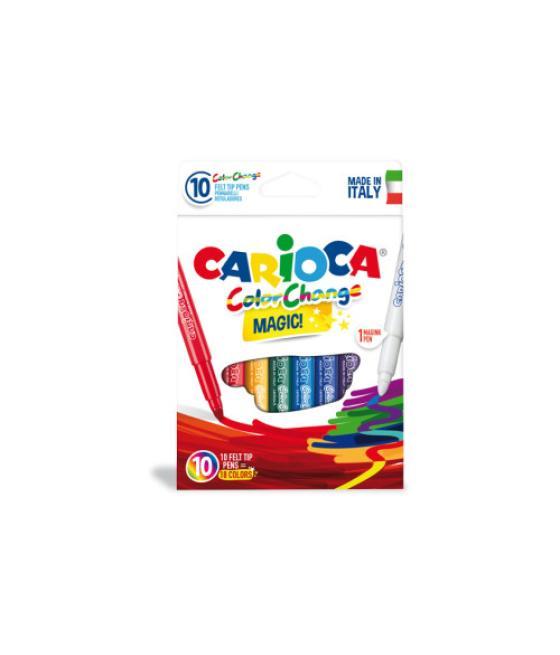 Caja 10 rotuladores mágicos color change carioca 42737