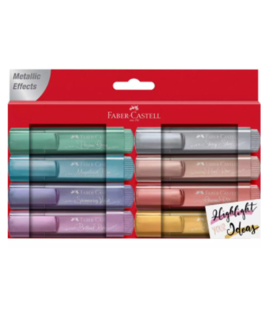 Pack 8 marcadores textliner 1546 faber castell 154689