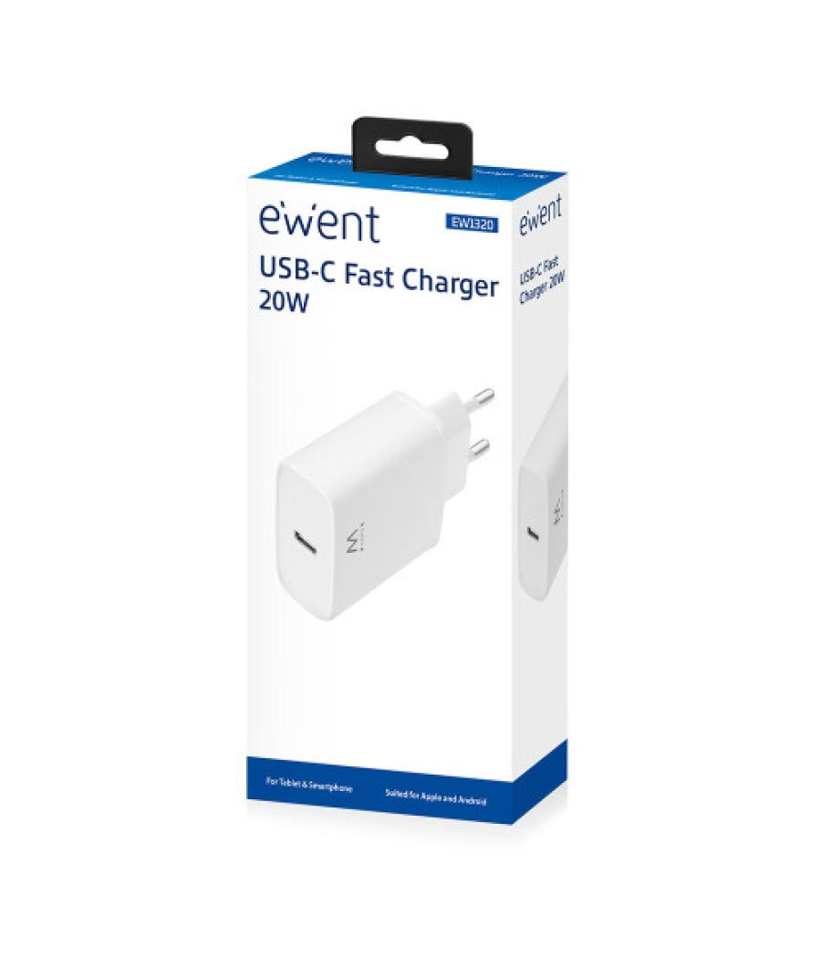Ewent ew1320 cargador de dispositivo móvil blanco interior