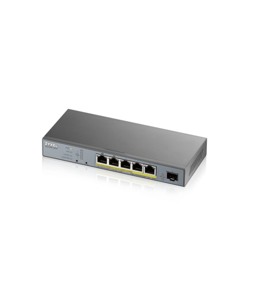 Zyxel gs1350-6hp-eu0101f switch gestionado l2 gigabit ethernet (10/100/1000) energía sobre ethernet (poe) gris