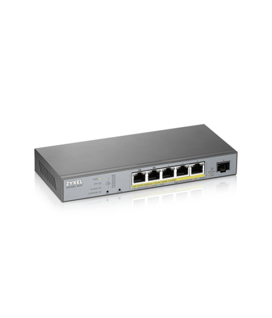 Zyxel gs1350-6hp-eu0101f switch gestionado l2 gigabit ethernet (10/100/1000) energía sobre ethernet (poe) gris