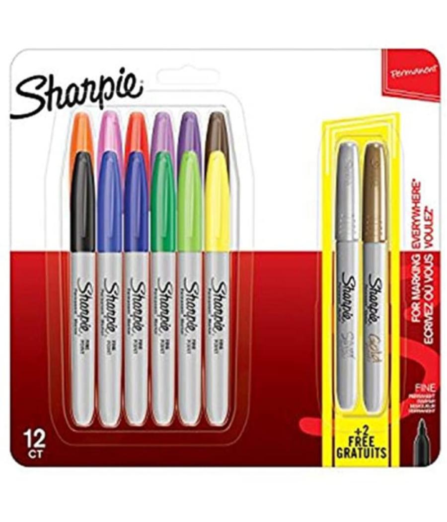 Sharpie 2061126 marcador permanente metálico, multicolor 14 pieza(s)
