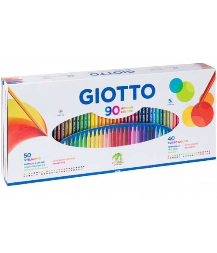 Giotto stilnovo caja 50 lapiceros + 40 rotuladores + sacapuntas giotto f257500