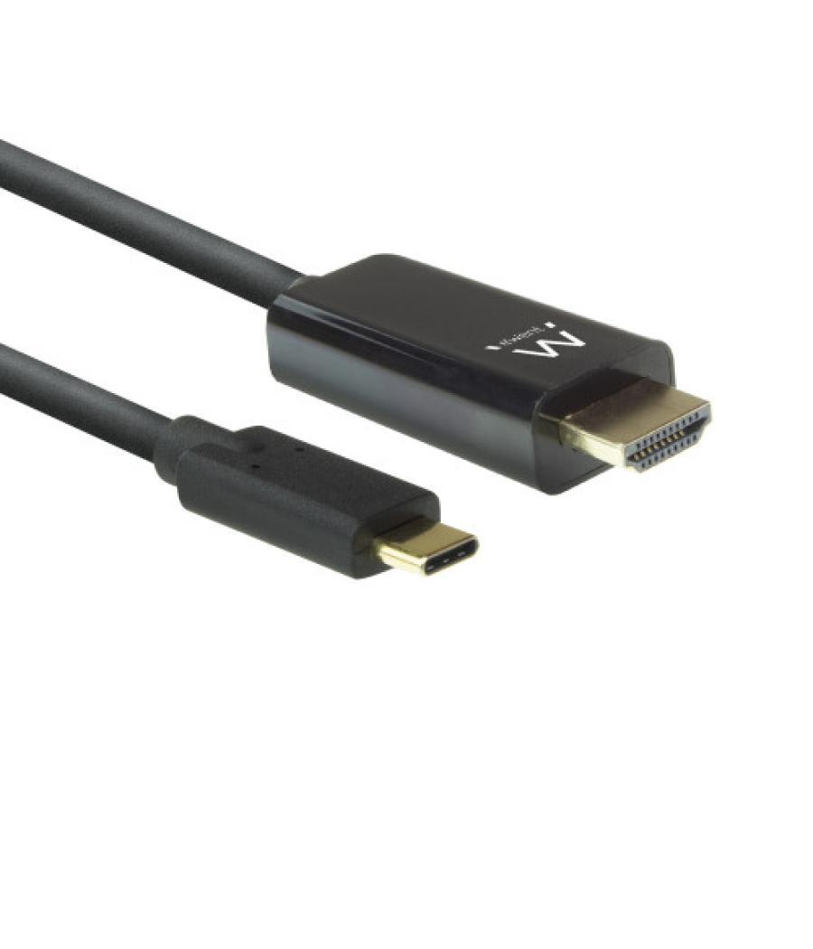 Ewent ew9824 adaptador de cable de vídeo 2 m usb tipo c hdmi tipo a (estándar) negro