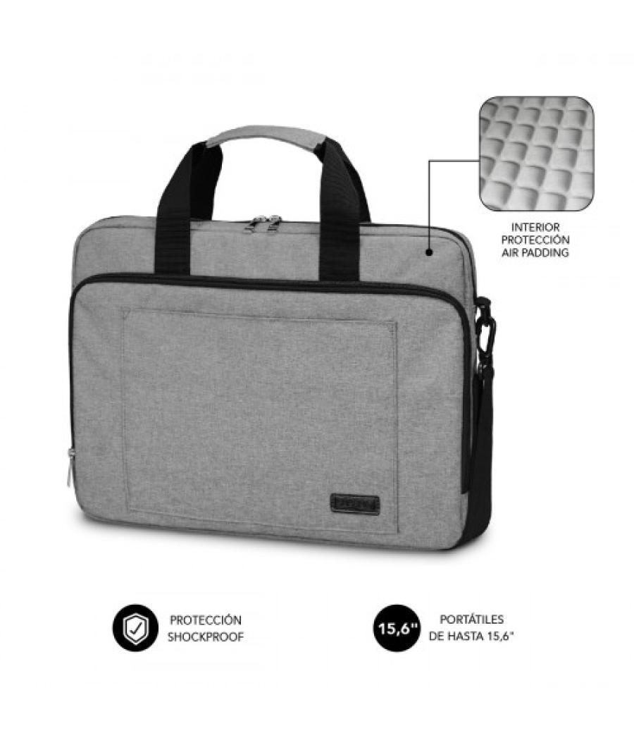 Subblim maletín ordenador air padding laptop bag 15,6" grey