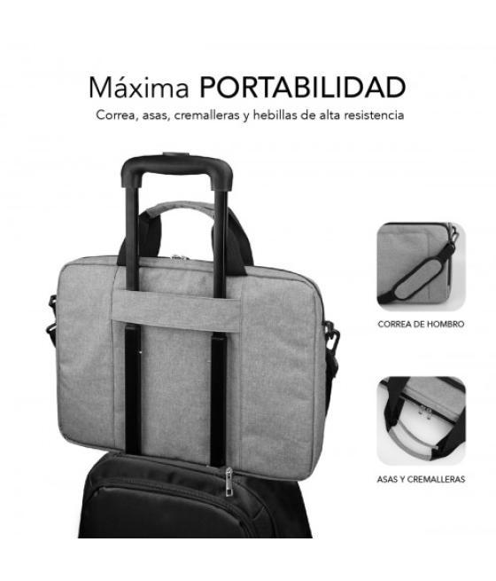 Subblim maletín ordenador air padding laptop bag 15,6" grey