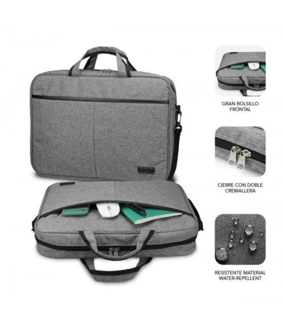 Subblim maletín ordenador elite laptop bag 15,6" grey