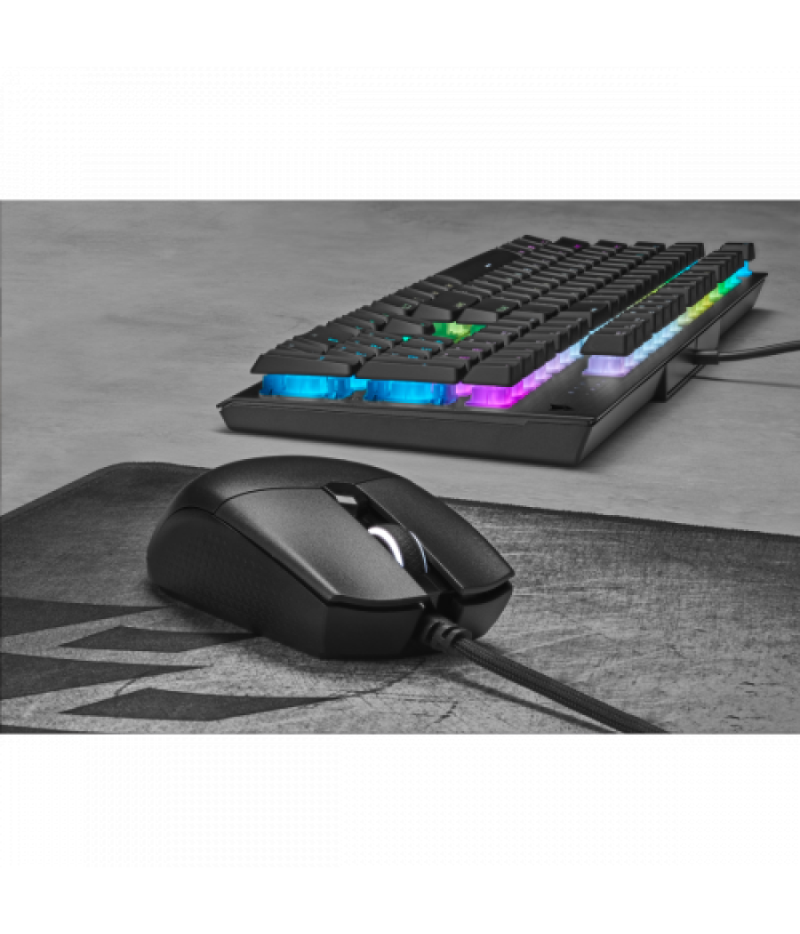 Corsair katar pro xt ratón ambidextro usb tipo a óptico 18000 dpi