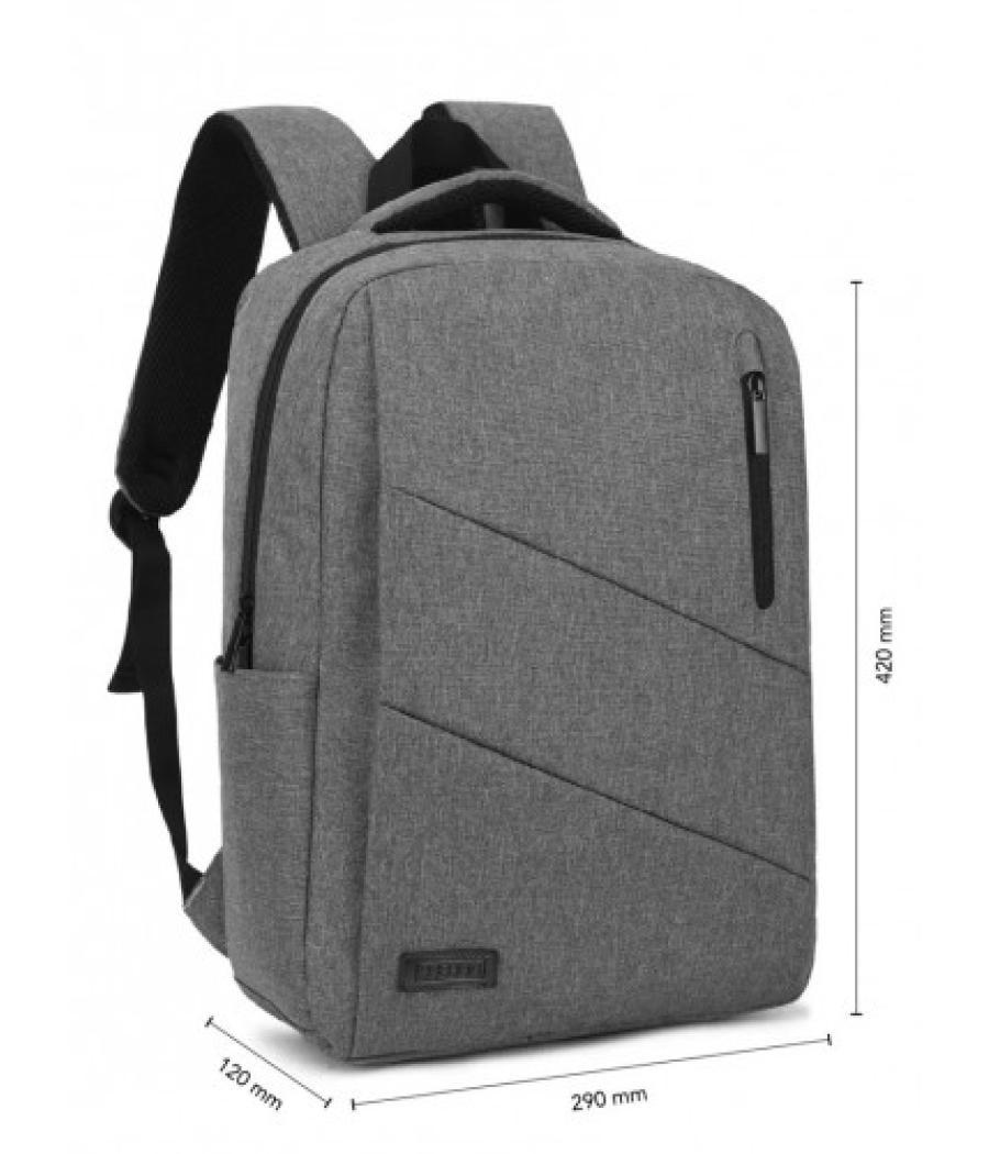 Subblim city backpack maletines para portátil 39,6 cm (15.6") mochila gris