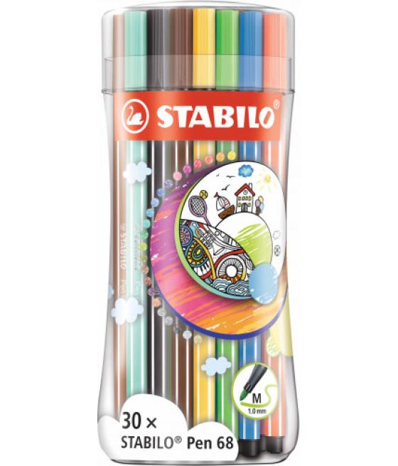 Stabilo pen 68 rotulador medio multicolor 30 pieza(s)