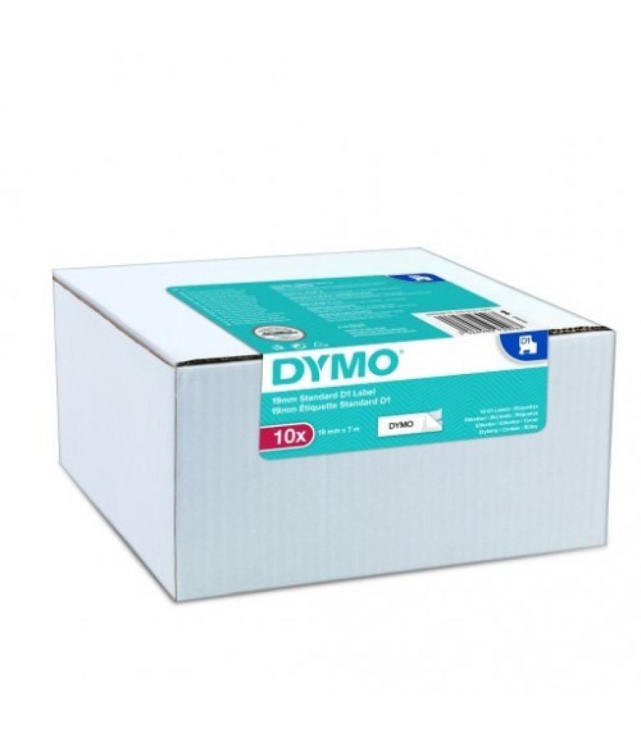 Multipack 10 cintas dymo d1 9mmx7m negro/blanco dymo 2093096