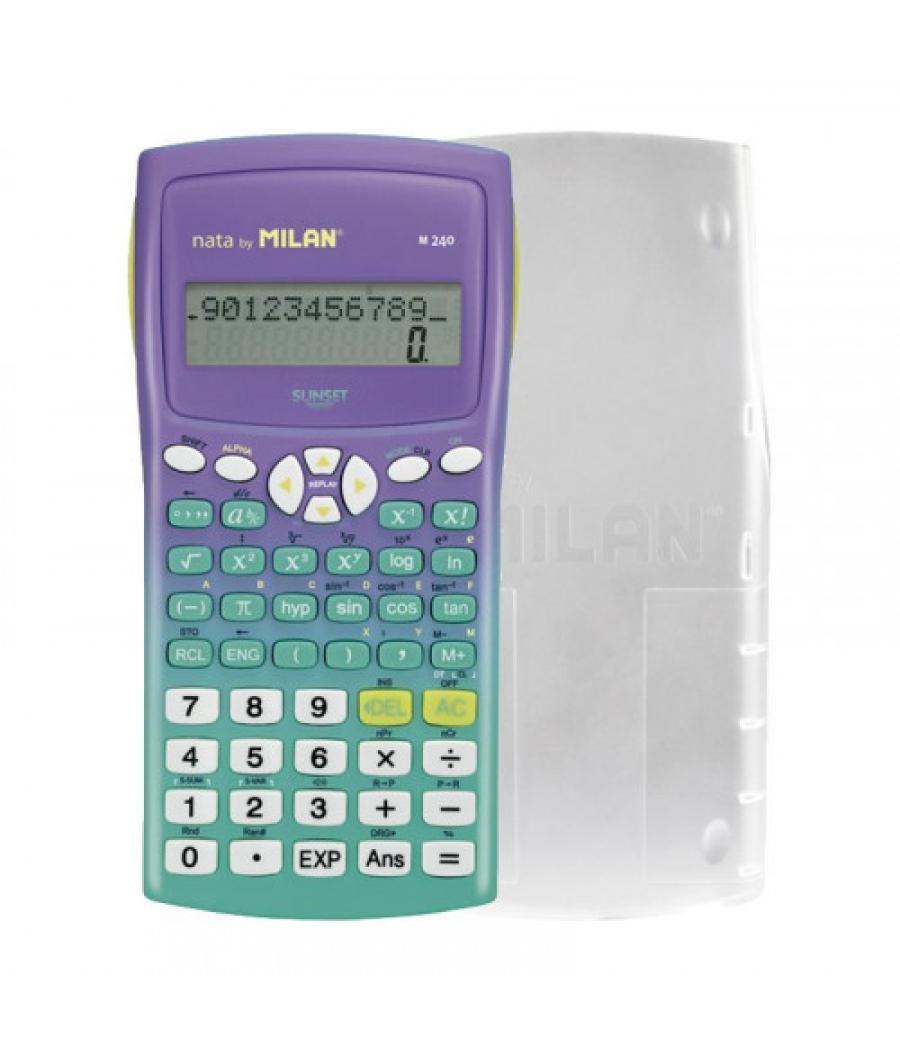 Milan 159110sngrbl calculadora bolsillo calculadora científica lila, turquesa