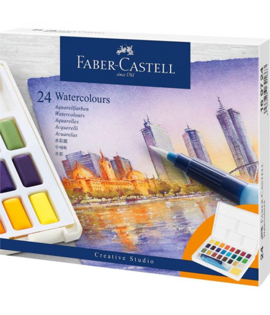 Estuche con 24 acuarelas creative studio. faber castell 169724