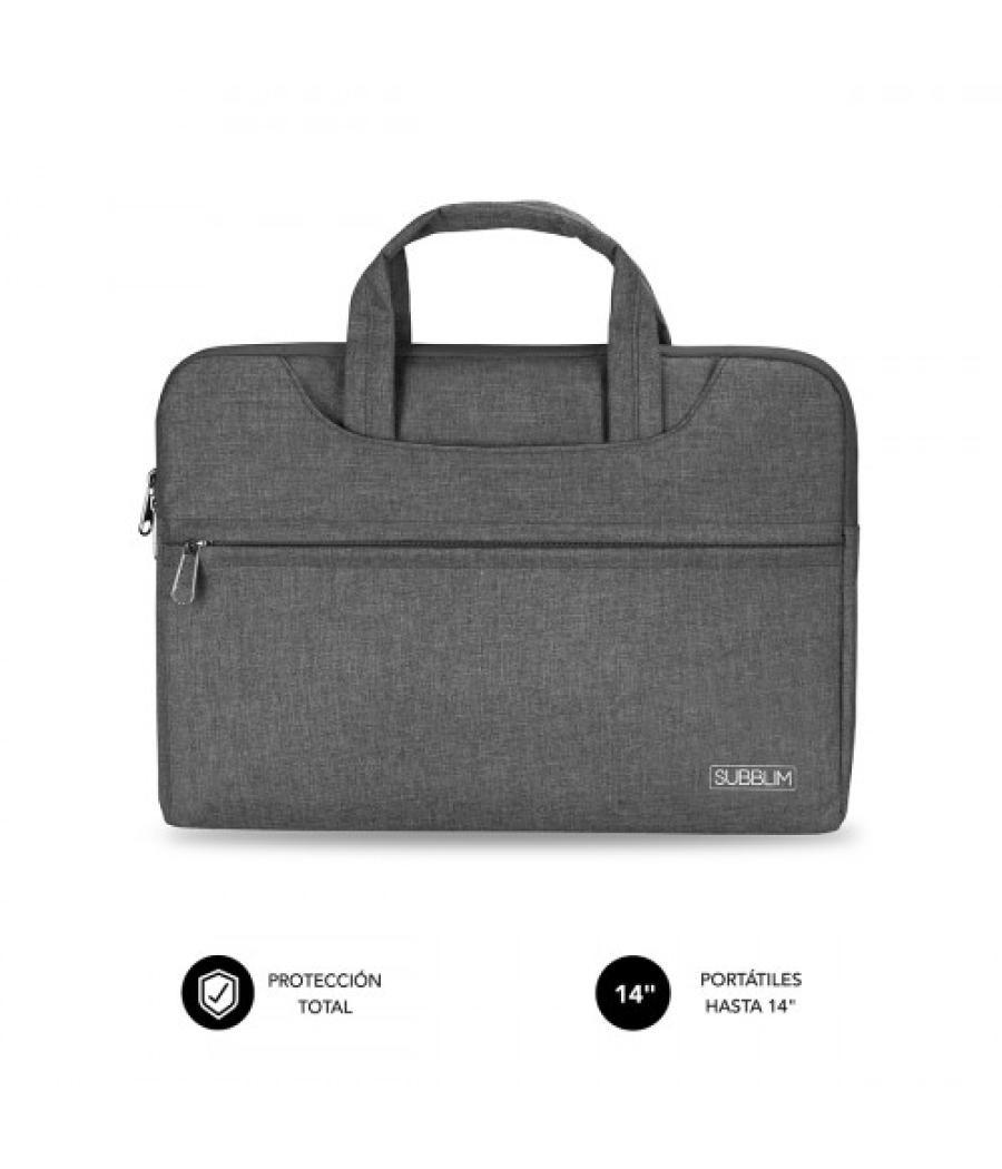 Subblim funda ordenador business laptop sleeve 13,3-14" grey