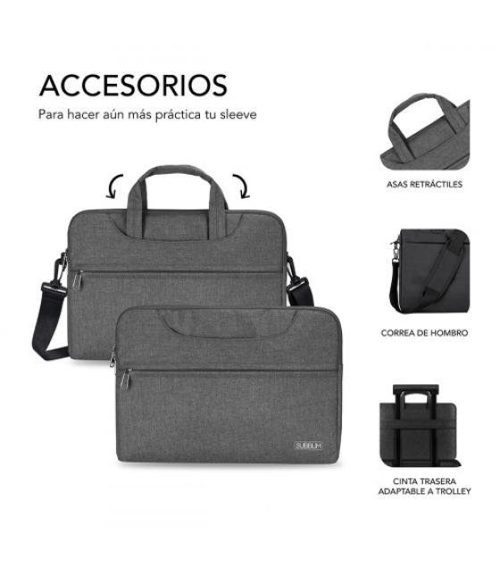 Subblim funda ordenador business laptop sleeve 13,3-14" grey