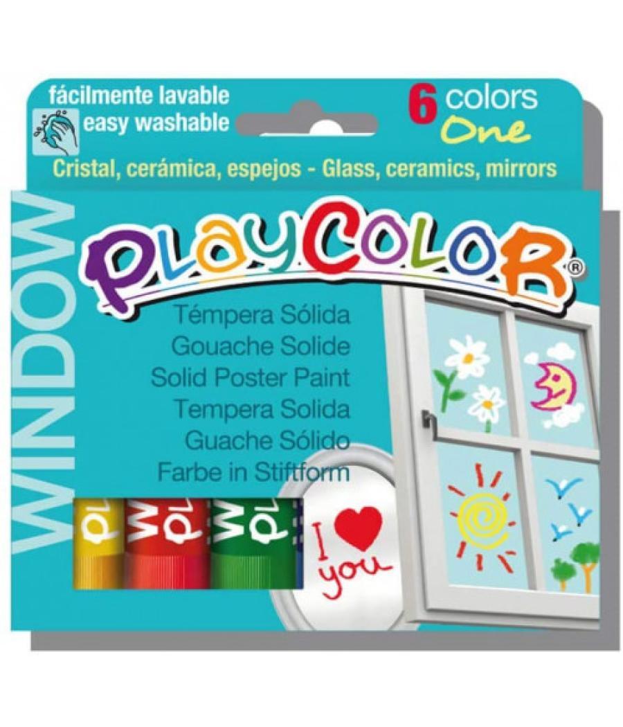 Estuche window one 6 colores surtidos playcolor 02001